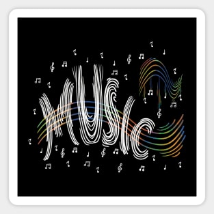 Musical note pattern Magnet